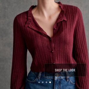 Sezane Louis Cardigan, Burgundy